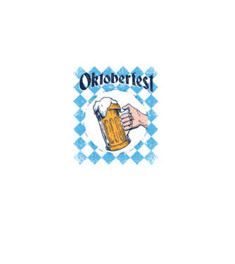 Tricou cu bere Oktoberfest model albastru jeanși pe tricou