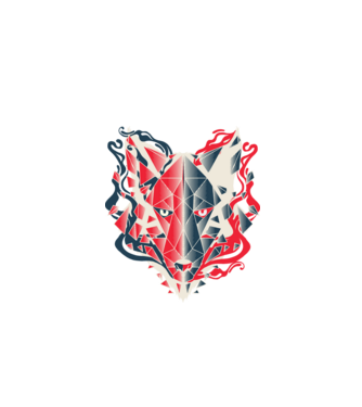 Wolf Head model negru pe tricou