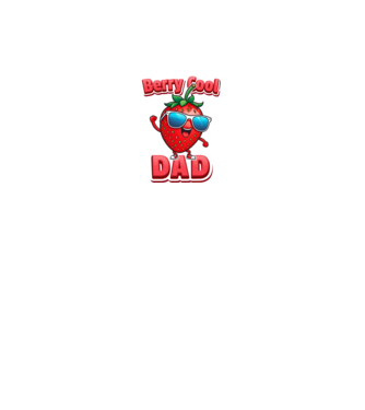 Berry Cool Dad Strawberry model negru pe tricou