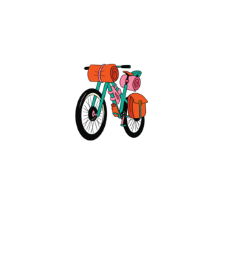 Bicicletă Drumeție model nisipiu pe tricou