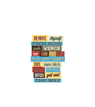 Remove thyself from mine path wench model alb pe tricou