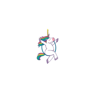 Unicorn pe cerc model liliachiu pe tricou