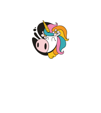 Unicorn drăguț model alb pe tricou