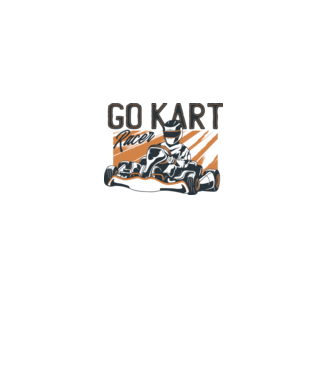 Concurent Go-kart model alb pe tricou