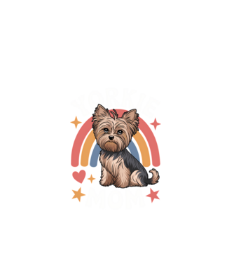 Yorkie Mom Negru model negru pe tricou