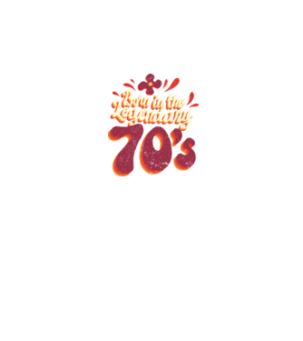 'Born in the Legendary 70''s' model negru pe tricou