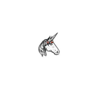 Cal Unicorn model gri pe tricou