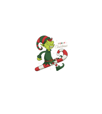 Crăciun Fericit Elf model negru pe tricou
