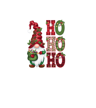 HOHOHO Gnome model negru pe tricou