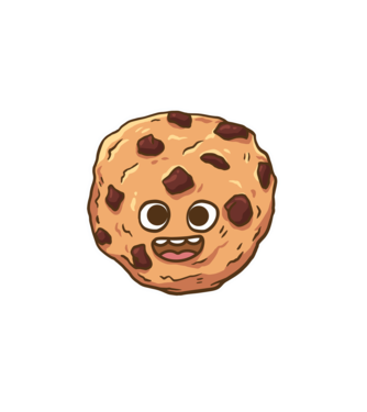 Cookie drăguț model alb pe tricou