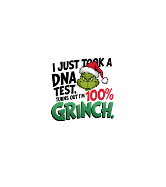 Grinch DNA test model alb pe tricou
