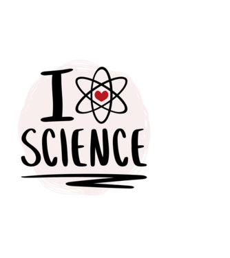 I Love Science știință model roșu pe tricou