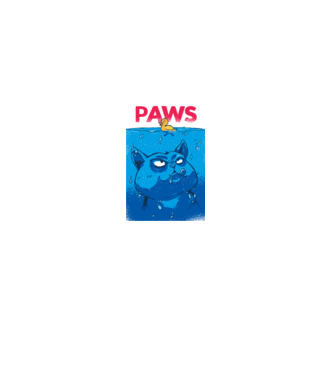 Paws Pisică la atac model negru pe tricou
