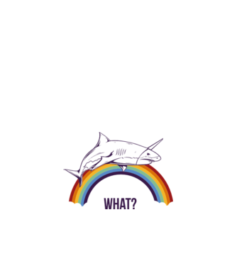 Rechin unicorn model alb pe tricou