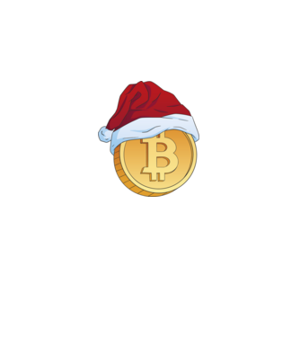 Crăciun Bitcoin model albastru regal pe tricou