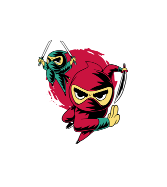 Tricou Ninja model alb pe tricou