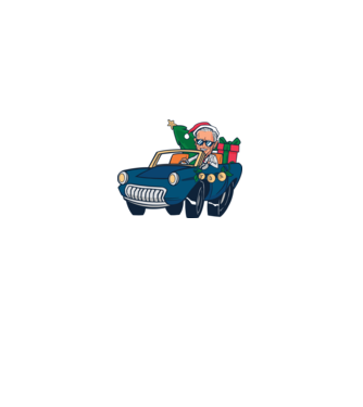 Ridin with Biden Crăciun model alb pe tricou