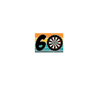 'I''m not 60 I''m triple 20 darts birthday' model negru pe tricou