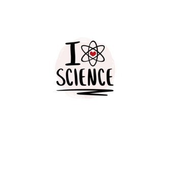 I Love Science știință model roșu pe tricou