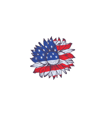 Floarea-soarelui americană Usa Sunflower model alb pe tricou