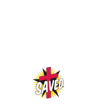 Saved Isus Cruce model negru pe tricou