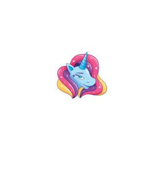 Cap de unicorn model roz deschis pe tricou