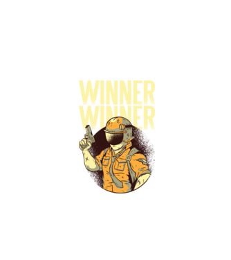 Winner Winner Chicken Dinner PUBG tricou model negru pe tricou