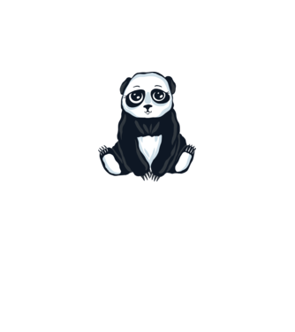 Panda drăguț model gri pe tricou