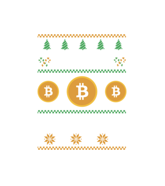 Merry Gainmas Bitcoin tricou cu pulovăr urât model alb pe tricou