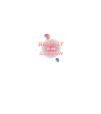 Reality is an Illusion model albastru jeanși pe tricou