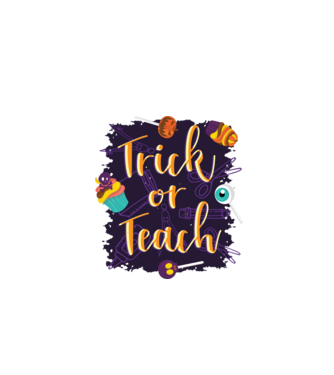 Trick or Teach Halloween pentru profesori model gri pe tricou