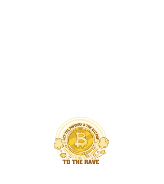 Bitcoin to the Rave model alb pe tricou