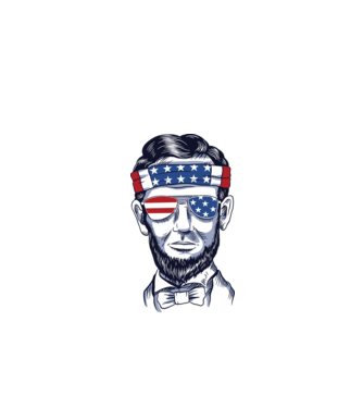 Lincoln USA model verde de măr pe tricou