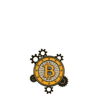 Mecanică Bitcoin model alb pe tricou