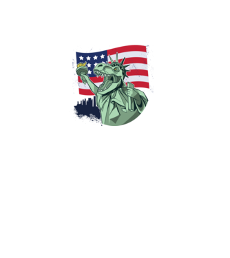 Ziua Independenței americane 4 iulie T-rex model alb pe tricou