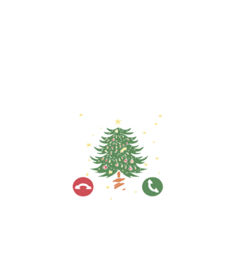 Christmas is calling model negru pe tricou