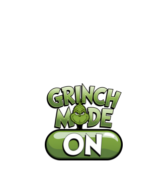 Grinch mode ON model negru pe tricou