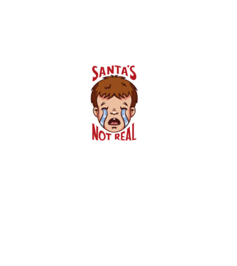 Santa's Not Real copil plângând model roz deschis pe tricou