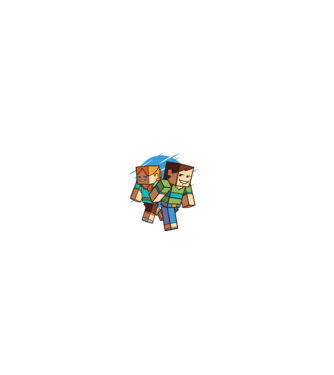 Caractere Minecraft model gri pe tricou