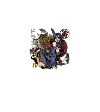 Dragon sexy Anime model negru pe tricou