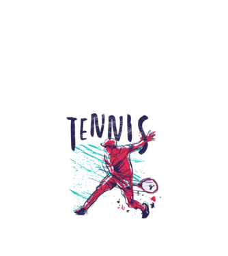 Tennis model alb pe tricou