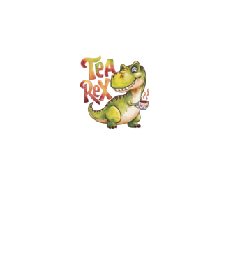 Tea Rex model alb pe tricou