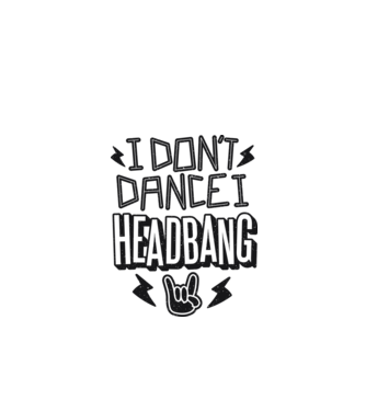 Nu dansez, fac Headbang model verde de măr pe tricou