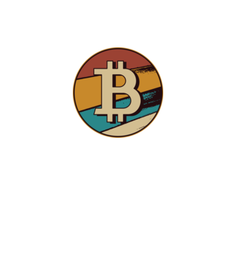 Bitcoin retro model negru pe tricou