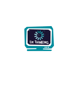 'I''m thinking Mă gândesc' model alb pe tricou
