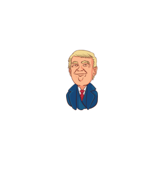 Donald Trump model negru pe tricou