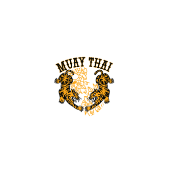 Tigri Muay Thai model gri pe tricou