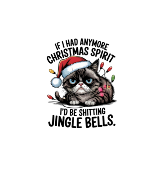 Christmas Spirit Grumpy Cat Alb model alb pe tricou