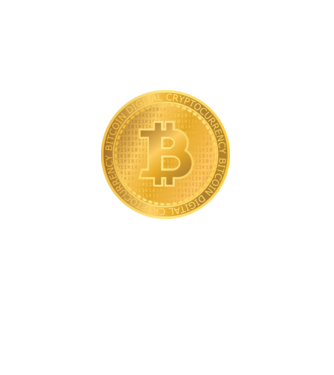 Monedă de aur Bitcoin model negru pe tricou