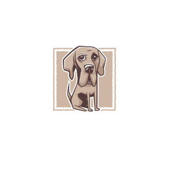 Câine Mastiff german model alb pe tricou